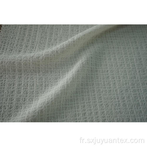 Polyester 4 voies Spandex Crinkle Check Tissu Teint